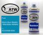 Preview: Ford, Miami Blue Metallic / Miamiblau Metallic, 1 / XSC859B-859C: 400ml Sprühdose + 400ml Klarlack - Set, von ATW Autoteile West.